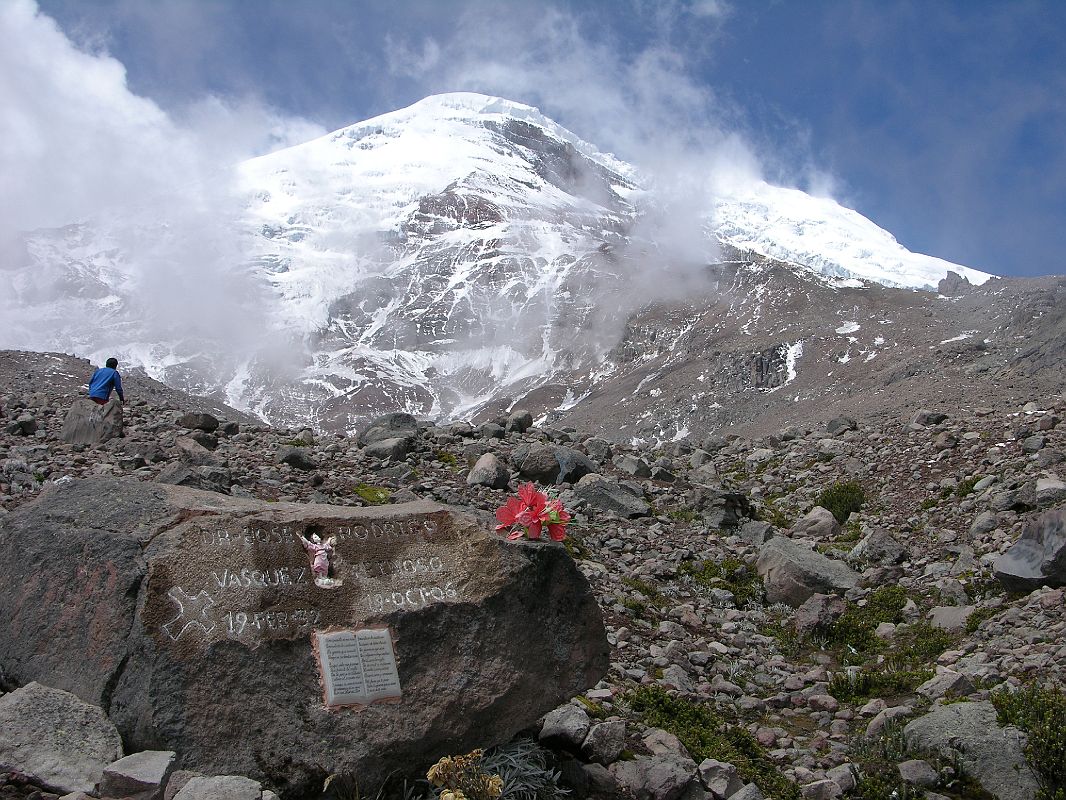 Ecuador Chimborazo 03-09 Late 2006 Monument To  A Climber